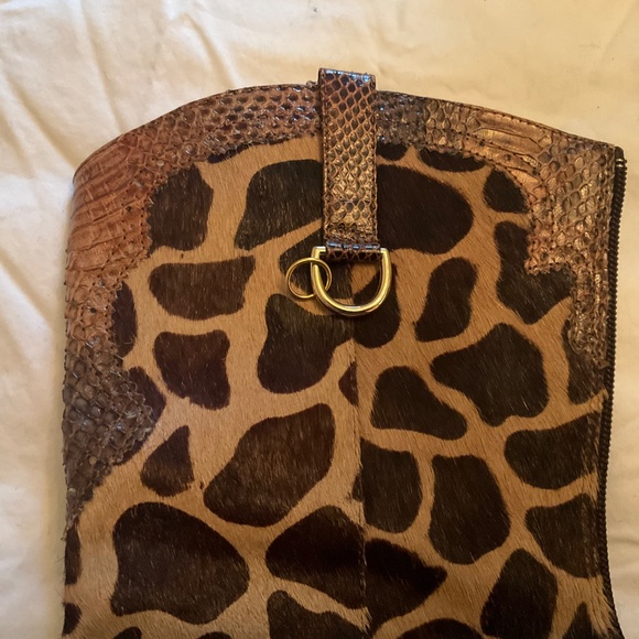 J Renee Size 11M Lioness Boots Shoes Snakeskin Fur Giraffe Print Pattern NWOB - Picture 8 of 12